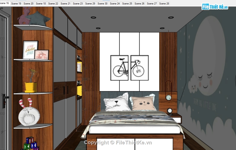 Model Sketchup Phòng ngủ,Model SU phòng ngủ,Su phòng ngủ,Model phòng ngủ,file sketchup phòng ngủ